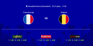 Foci Tippek: Franciaország - Belgium 2024. július 01. - EURO 2024