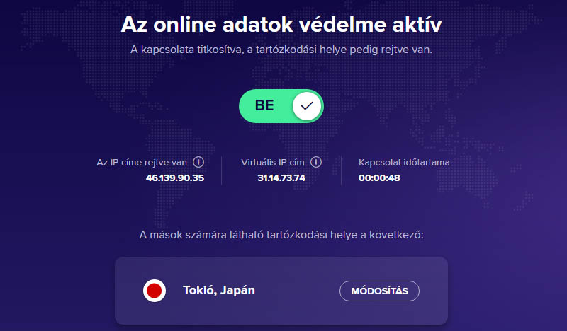 Avast VPN - IP-cím módosítása