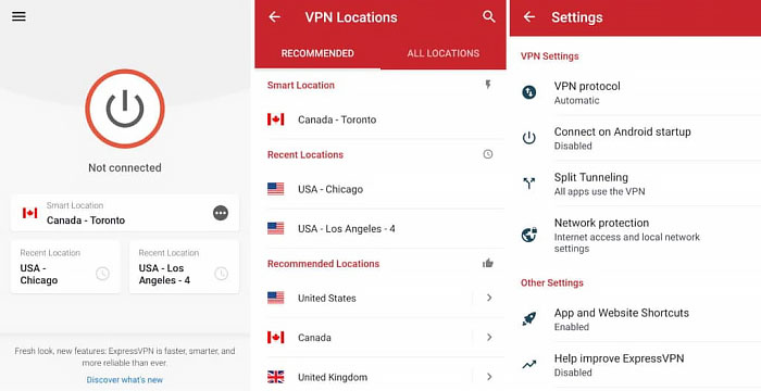 ExpressVPN mobil alkalmazás