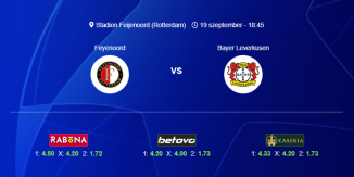 Foci Tippek: Feyenoord - Bayer Leverkusen 2024. szeptember 19. - Bajnokok Ligája