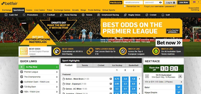 Betfair online sportfogadás