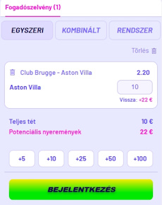 Funbet fogadószelvény