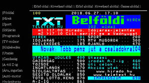 a teletext szolgáltatás még napjainkban is működik Magyarországon