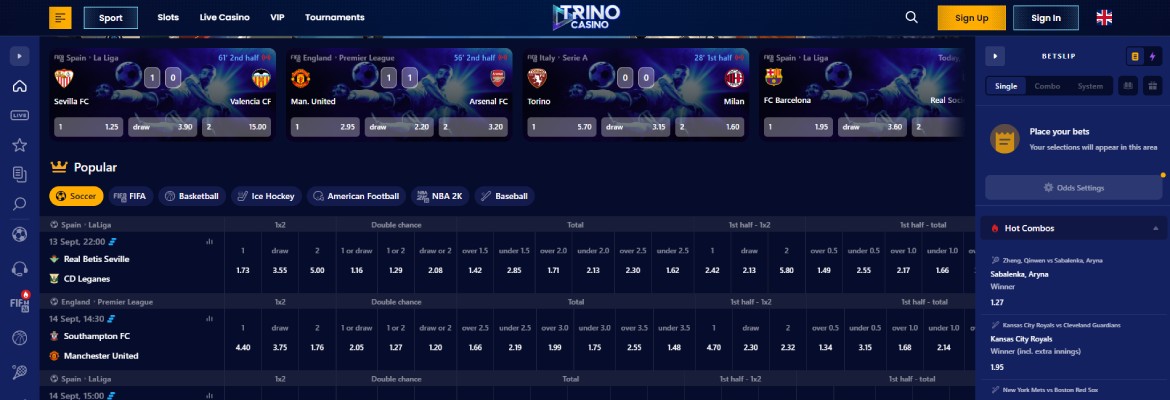 TrinoCasino sportfogadás