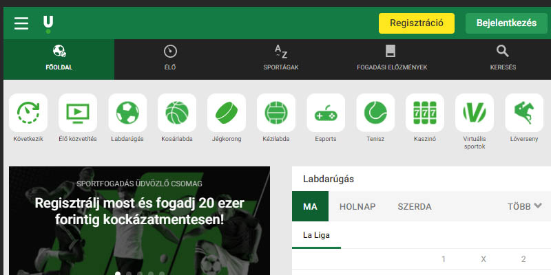 Unibet mobil sportfogadás app