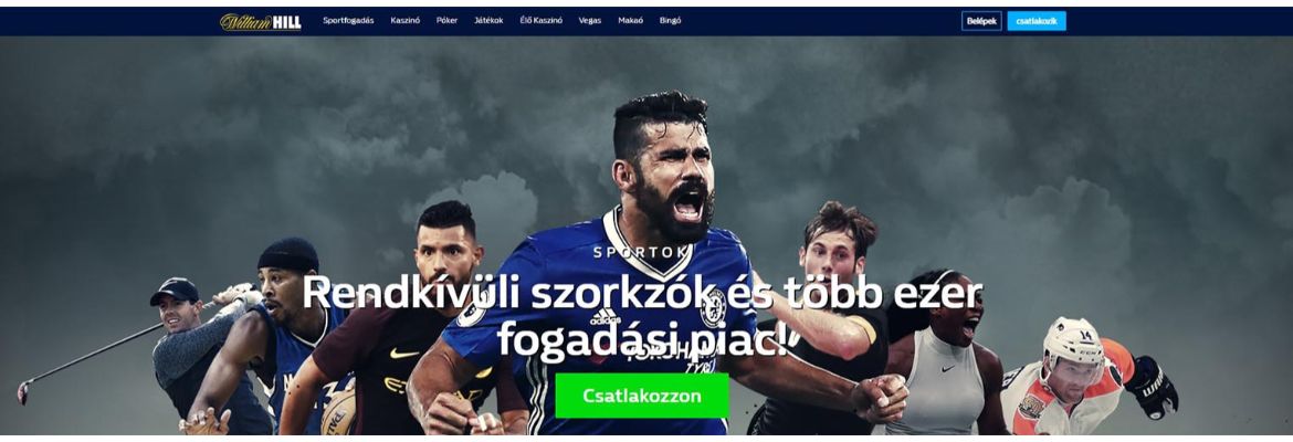 William Hill bukméker főoldal